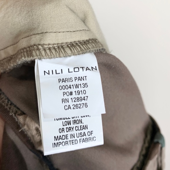 Nili Lotan Paris Drop Crotch Pant (Sz 0) Coyote Brown Camo - Picture 13 of 14